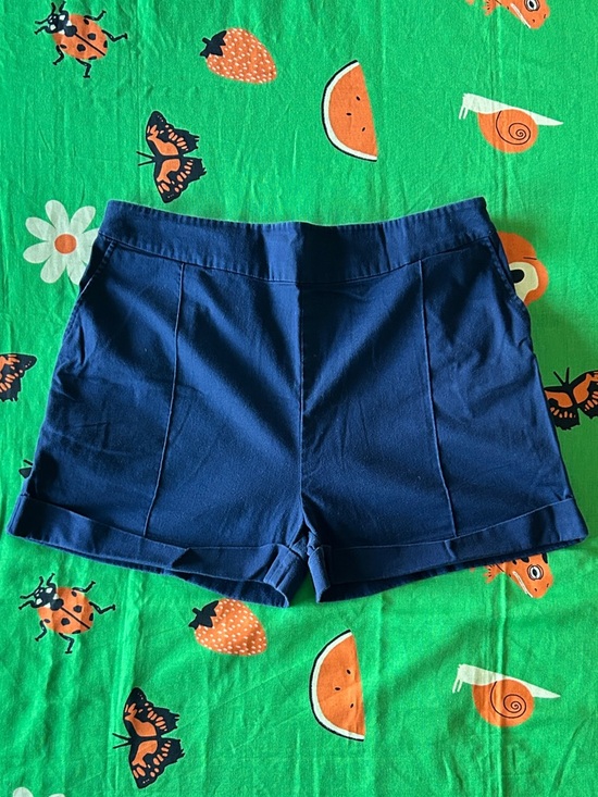 Modcloth Pants - Modcloth High Waist Shorts - Blue